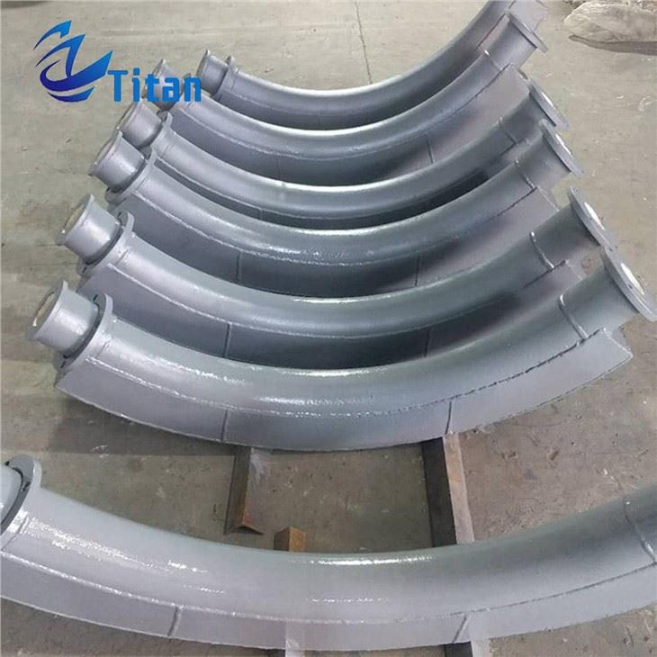 Wear Resistant Ceramic Lined Pipe Elbow With Adhesive And Metal Ceramic Lined Elbow